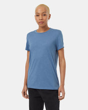 Load image into Gallery viewer, Blue-Recycled-Polyester-Crew-Neck-T-Shirt
