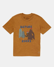 Load image into Gallery viewer, Brown-Eco-Friendly-Crew-Neck-Graphic-T-Shirt
